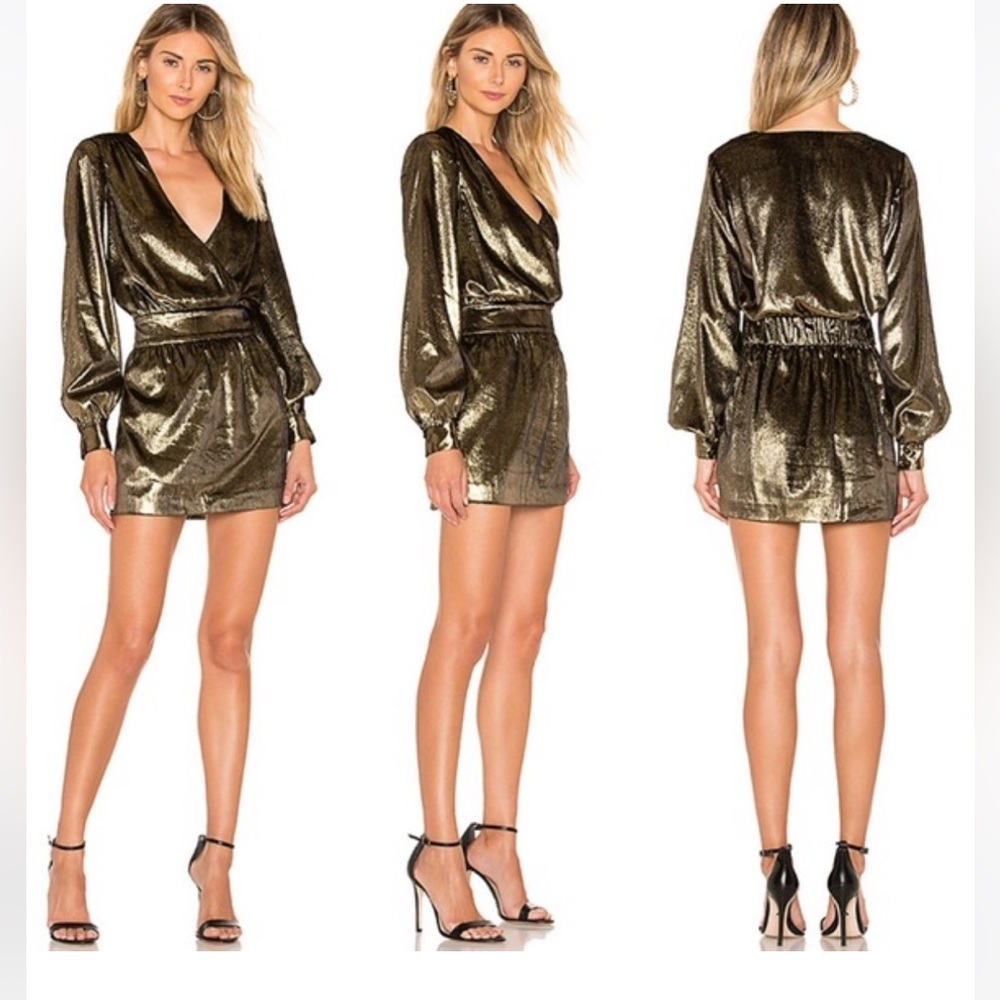 FRAME Metallic mini dress. Size 4. Like new!!! 🖤